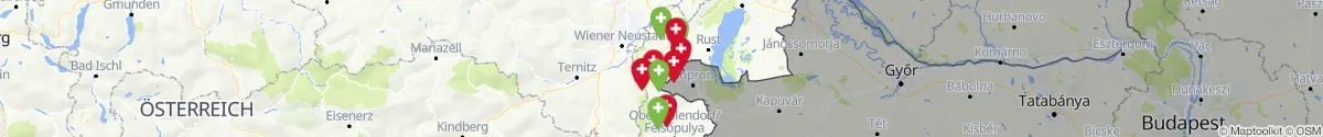 Kartenansicht für Apotheken-Notdienste in der Nähe von Mattersburg (Burgenland)